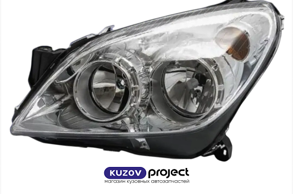 Фара левая хром с электрокорректором Opel Astra (H) 2004-2014 (DEPO / Тайвань)